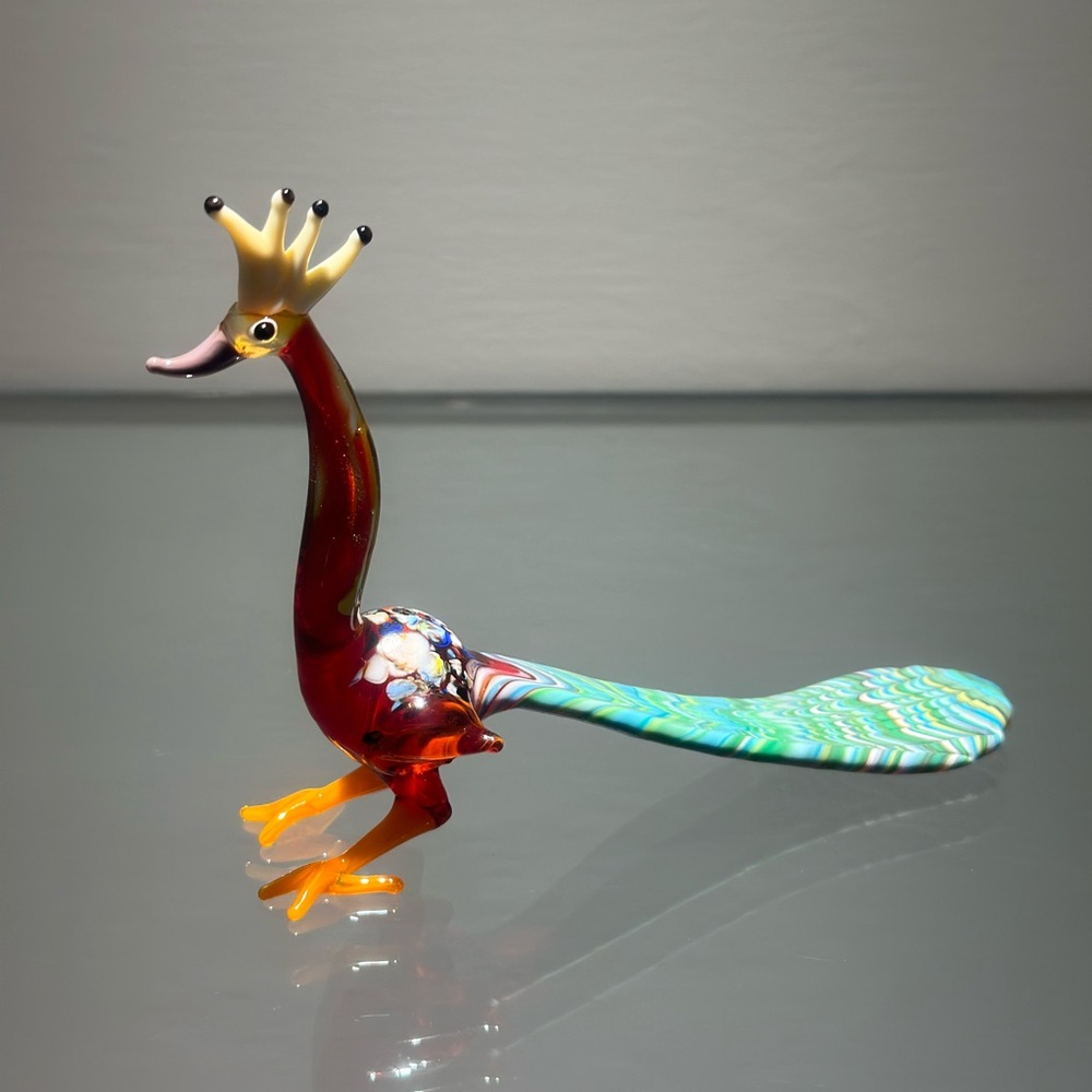 Handmade glass bird figure